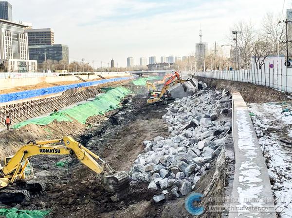 通惠河通州段水環(huán)境綜合治理二期工程施工現(xiàn)場